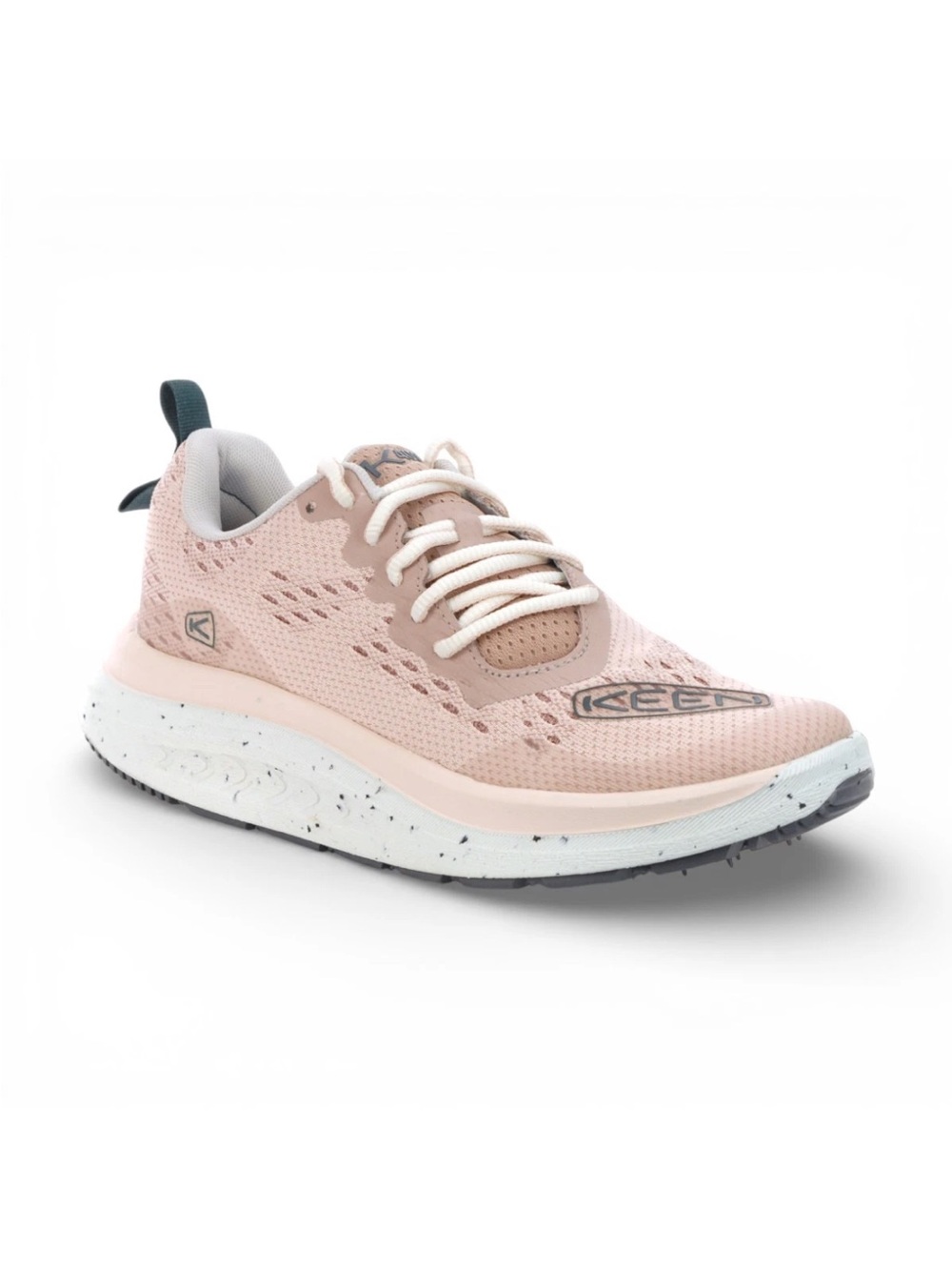 NIB KEEN Mesh Athletic Lace-Up Sneakers - WK400 in Fawn Peach Whip, 6-1/2 Medium